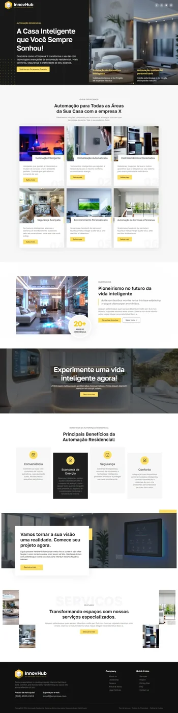 Automação Residencial — landing page