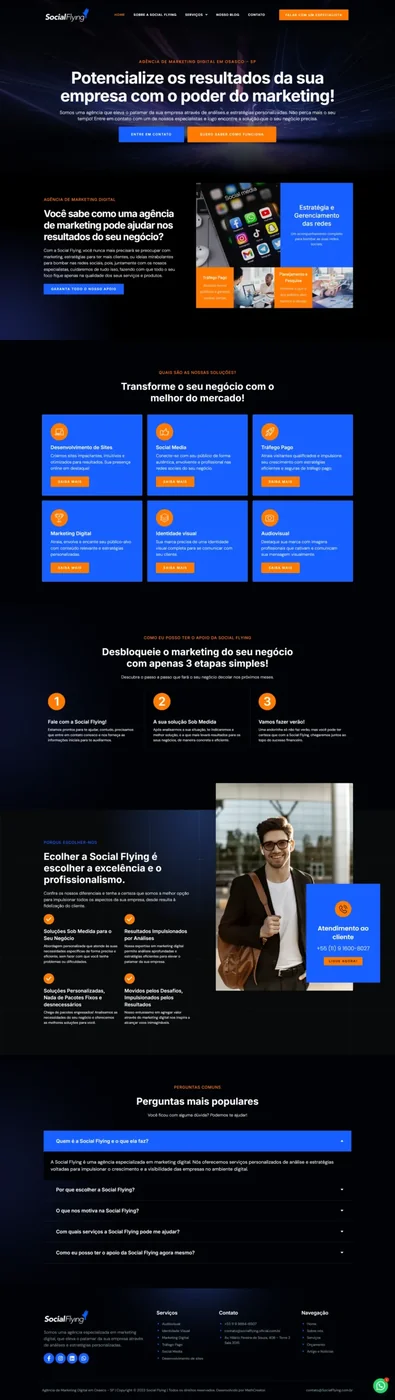 SocialFlying — landing page